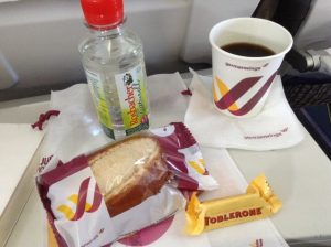 機内でシミ抜きをする方法